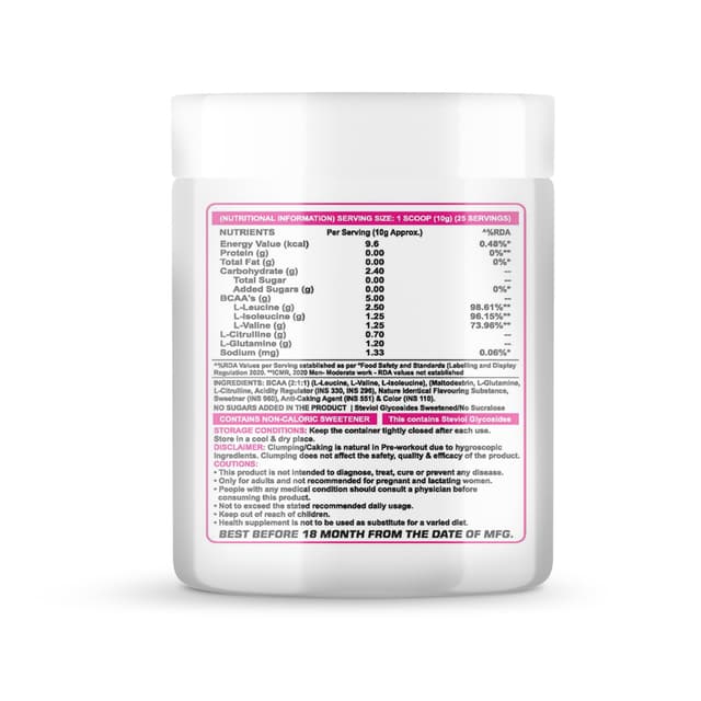 BCAA Charge - Orange Flavour - 250 Gm - Image 2